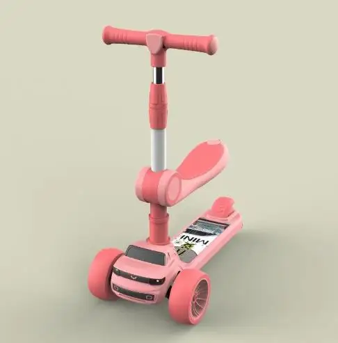 Monopattino in per bambino con sedile rimovibile per scooter per  bambini a tre ruote/monopattino a pedale freestyle per bambini