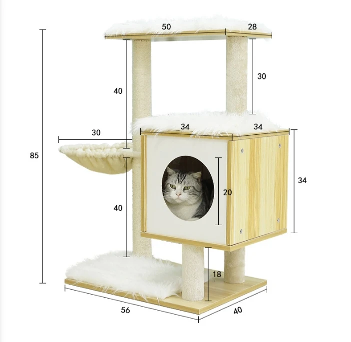 Small Outdoor House Eu Natural Paradise Cat Tree With Good Quality