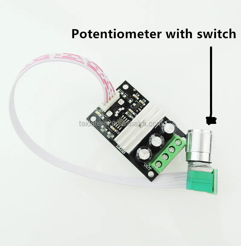 Taidacent 120 3bkw DC6-28V 3A PWM контроллер скорости двигателя 24v DC регулятор скорости двигателя с переключателем регулятор скорости для вентилятора Led диммер