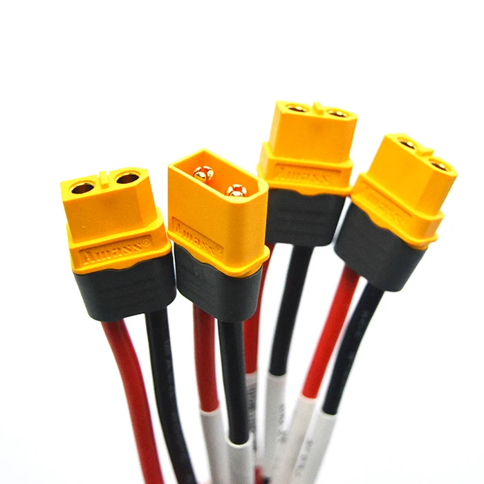 XT30 XT60 XT60U XT90 Tin Plated Copper Adapter Battery Cable Assembly PVC Insulated 12AWG Lipo Pigtail Cable for RC Aircraft