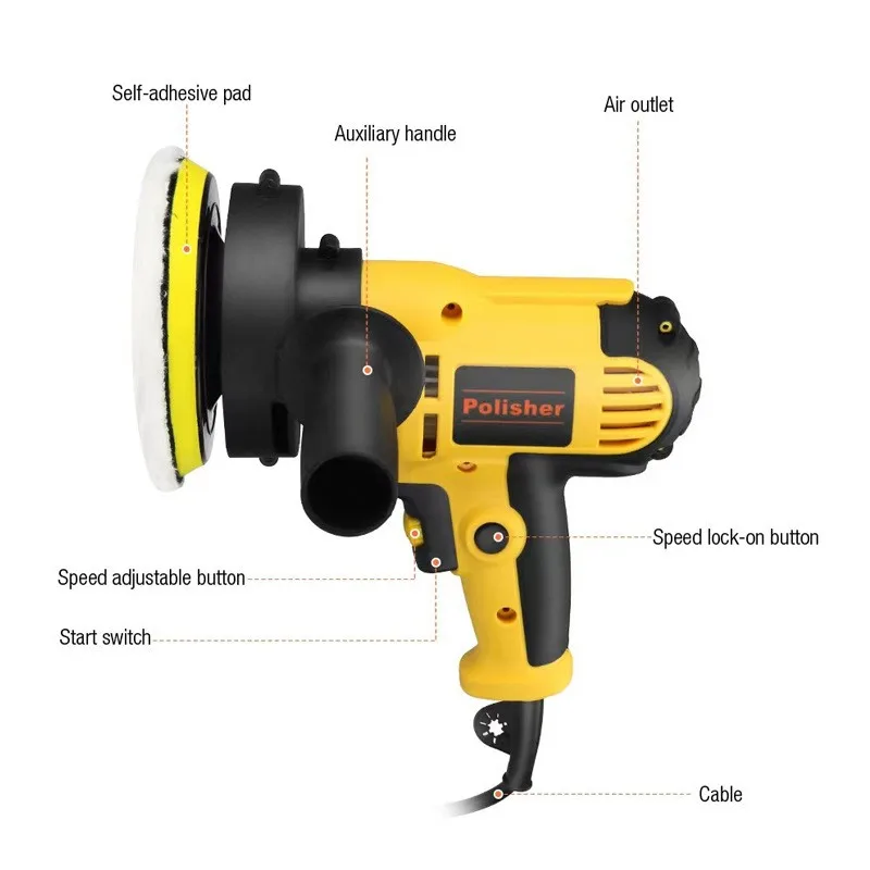 700 Вт электрическая Автомобильная полировальная машина 110 В/220 В восковая полировка мини-полировщик