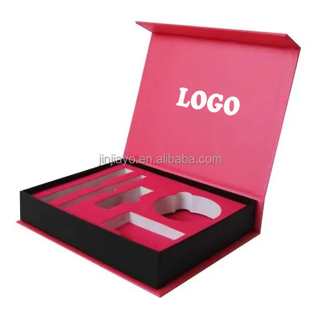 Custom Printed Luxury Goldcard Special Paper Boxes Simple Magnetic Closure Gift Package Box for Cosmetics with Sponge Liner