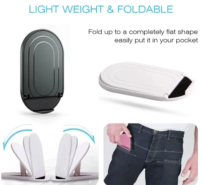 Universal Portable Foldable Desktop Tablet Phone Mount Bracket Multi-Angle Cradle Flexible Features Adjustable Cell Phone Holder