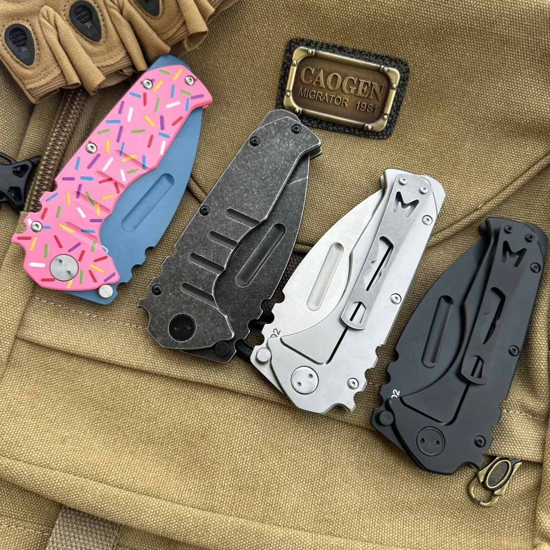 Folding EDC Knife With D2 Steel Blade For Outdoor Survival, Camping, Hunting - DIY And Customizable_voghion.com