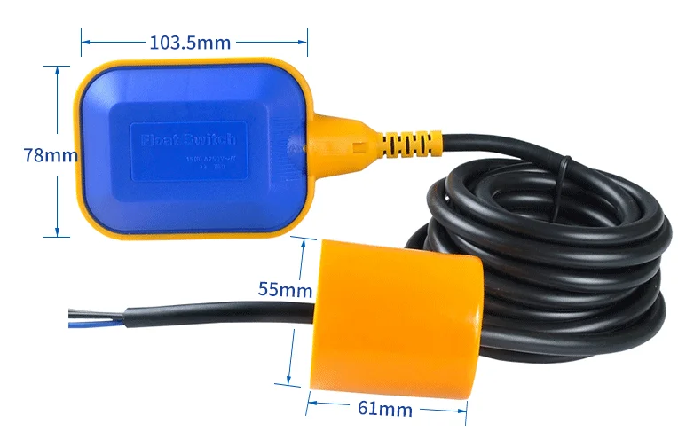 24v manufacturers price high temperature horizontal plastic liquid water tank level floating switch