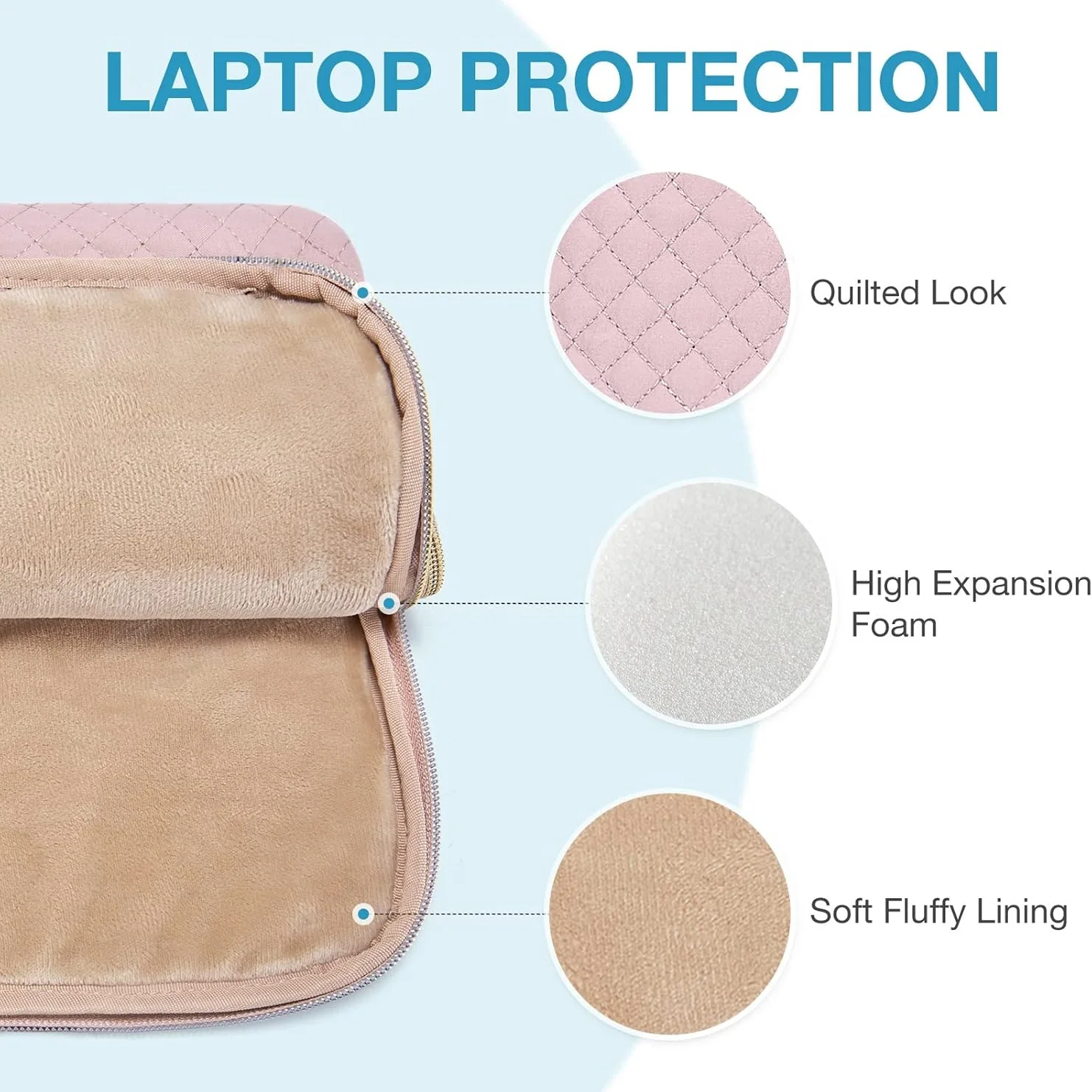 product laptop sleeve bag computer carrying case for 156 pink business notebook cover with handle and shoulder strap-31