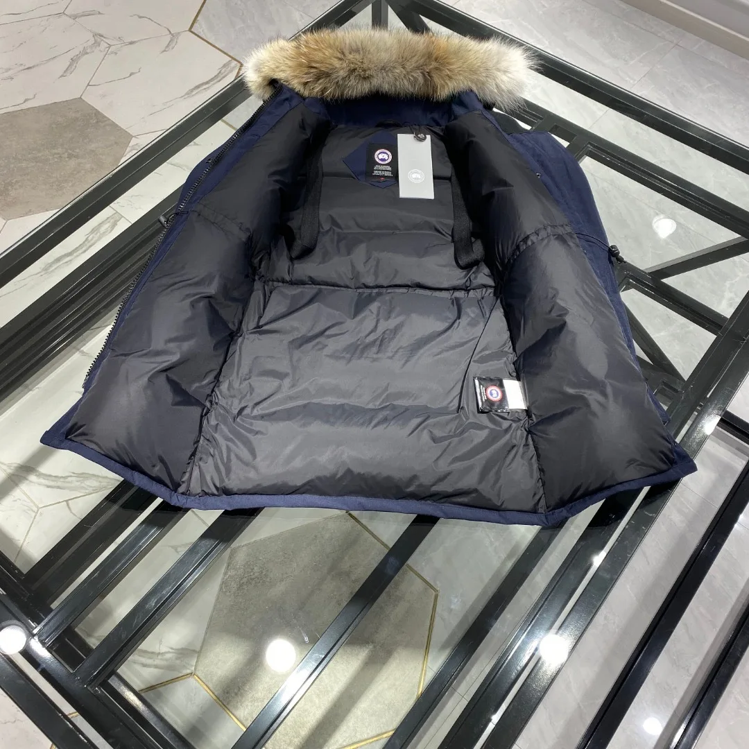 High Quality Hooded Canada Jacket Goose Parka Fur Collar Original
