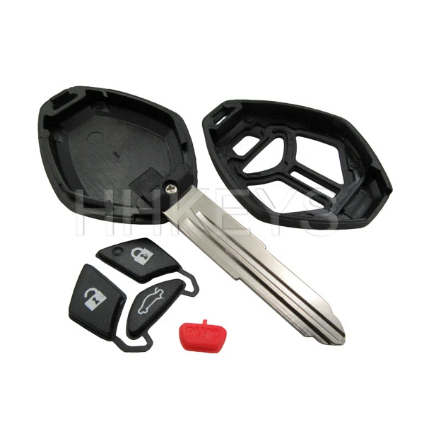 Mitsubishi 3+1 Buttons Remote Key Shell With Right Blade