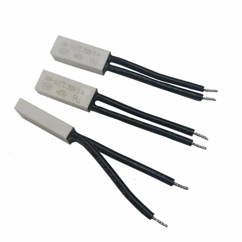 Interruttore Termico HKW9700 40°C – Contatto NC 250V 5A, Bimetallico, Cavo 70 Mm, Protezione Termica Per Elettronica