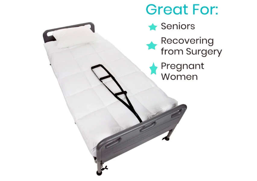 Durable Bed Ladder Strap Patients Pull Up Rope Ladder Bed Hoist Handles