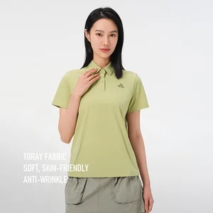 Pelliot Outdoor Sports Polo Mountain Hiking Quick Drying T-shirts Polygiene Antibacterial Quick Dry Short Sleeve Shirt Printed