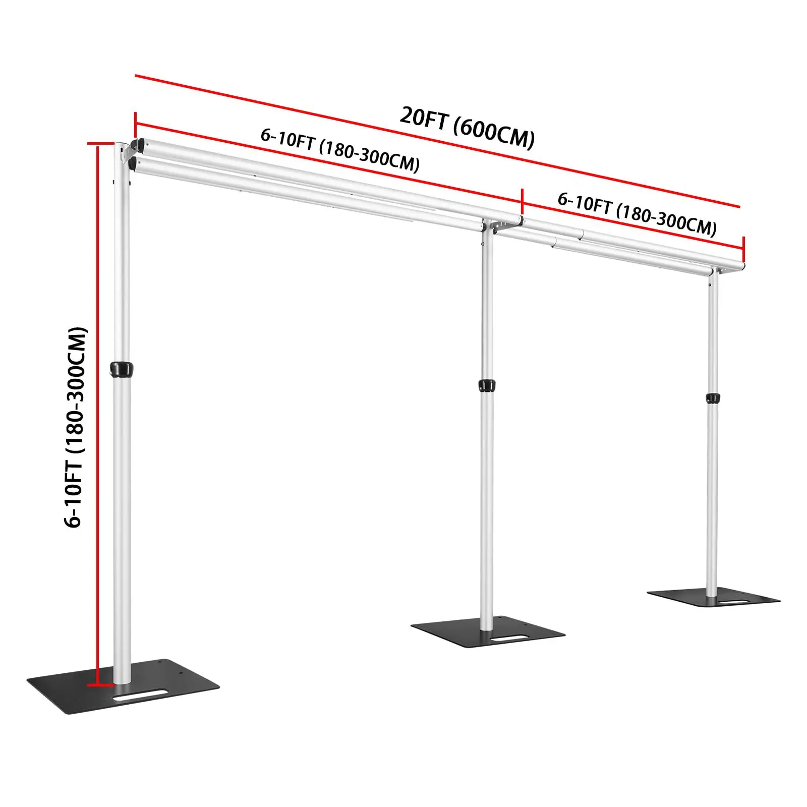 Adjustable Wedding Arch Uprights - Easy Assembly & Style