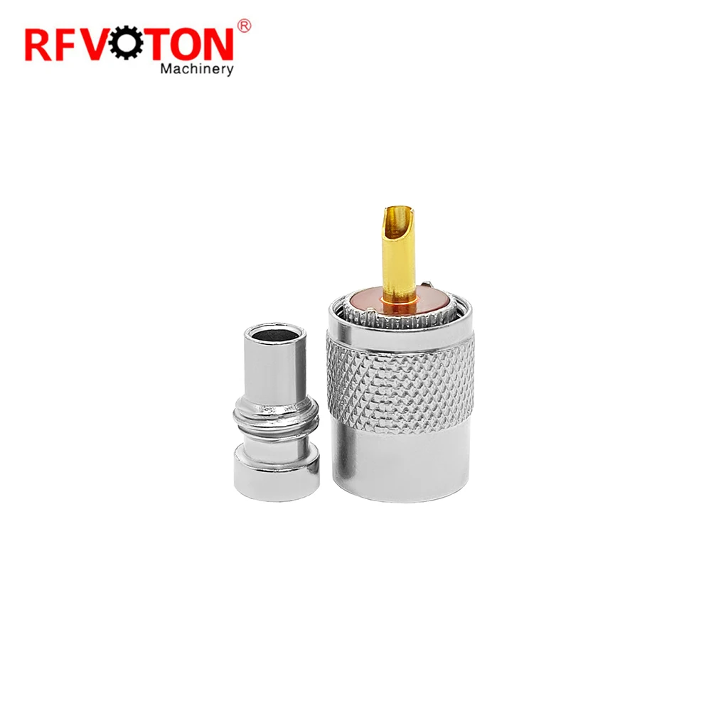 Factory supply UHF PL259 connector male/plug weld solder Twist for rg213  rf cable connector
