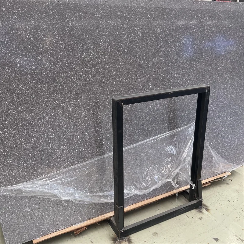 High Quality Dark Grey Terrazzo Stone Slab For Sale Artificial Stone Grey Terrazzo Stone Tiles For Kitchen Countertop