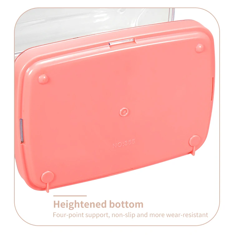 ITEM NO.355 Multifunction Home Supplies Kitchen Desktop Plastic Flip Top Bread storage box details