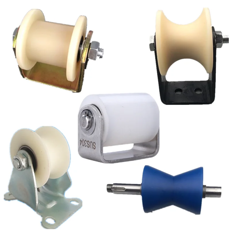 T Type Nylon Slotted Wheel Single Side Wheel Subway Mine Train Track Nylon Pulley