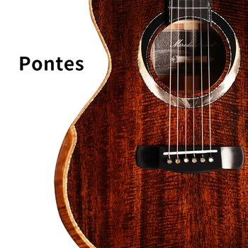pontes+Astor High Quality Professional 41/38 inch Cutaway Acoustic Guitar Spruce solid Top Classic Acoustic Guitar