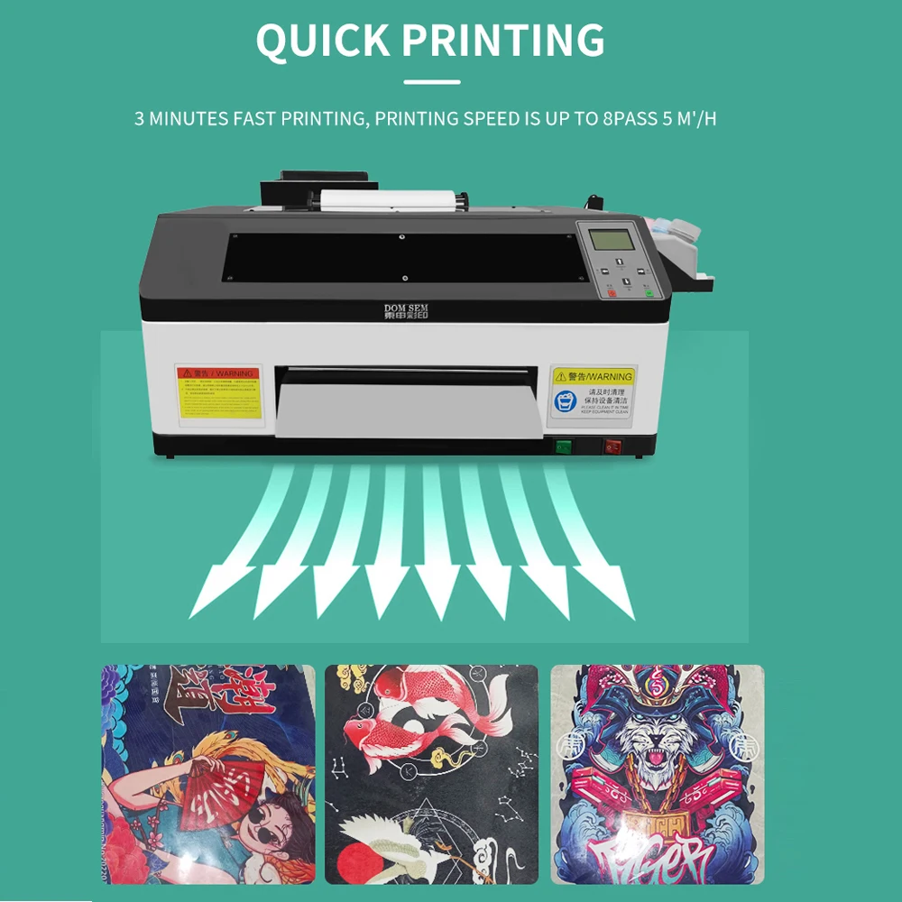 DOMSEM  Automatic Direct to Film A3 Max Dtf Inkjet Printer With Epson XP600 Printhead A3 Dtf Printer