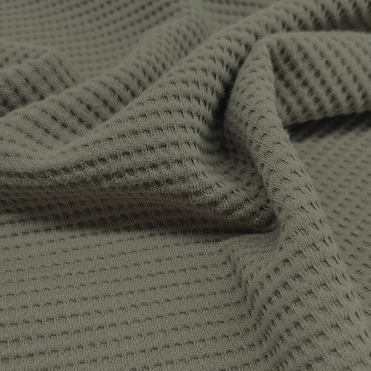 New Design Kids Cotton Waffle Fabric, China Supplier Knit 32S Waffle Fabric Fabric for T Shirt/ manufacture