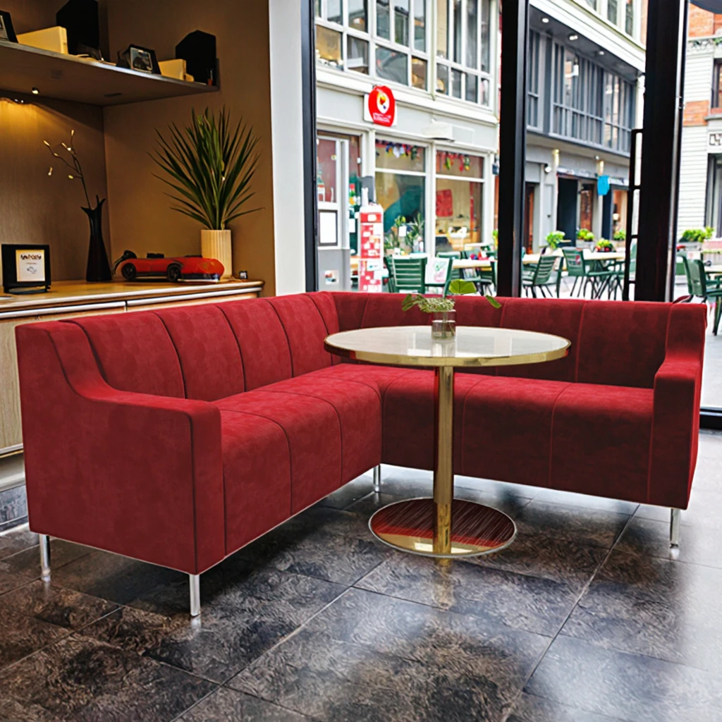 L字型ソファ レッド 赤 革 L字型ソファ レッド 赤 革 赤のレザーのL字型ソファ