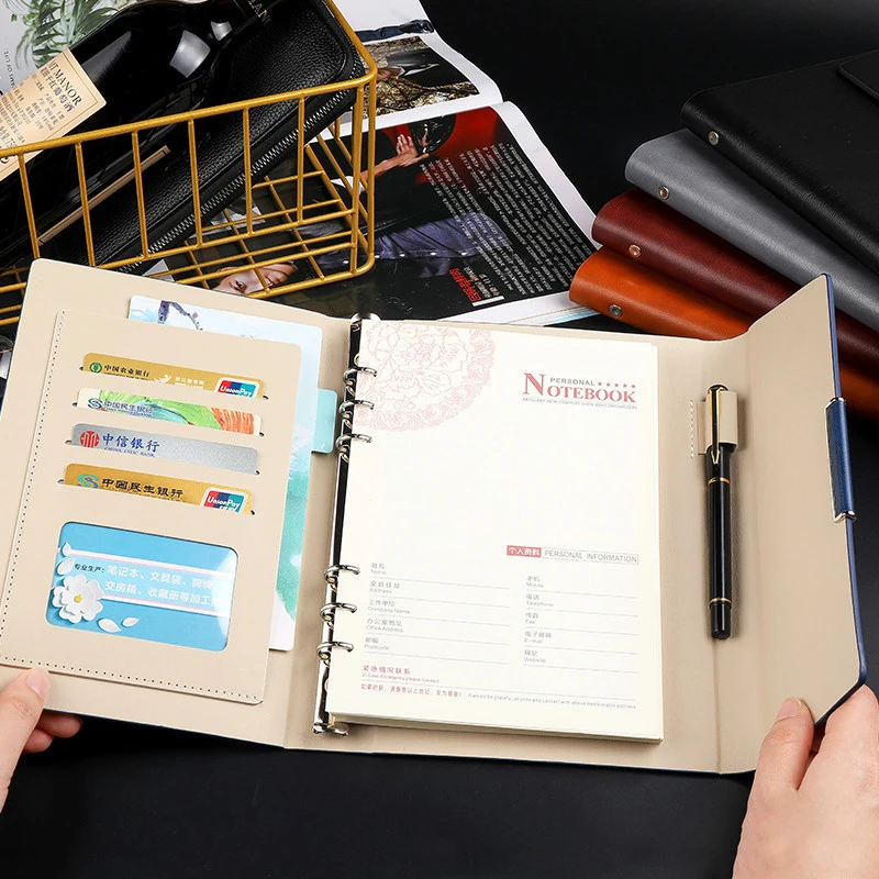 Office Loose-leaf Spiral Diary Notebook Binder Notepad Holes