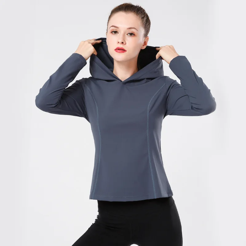 Women Fitness Yoga Sweater Sport Solid 