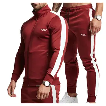 New arrival mens gym sets running training gym 2pcs jacket and jogger sports sets