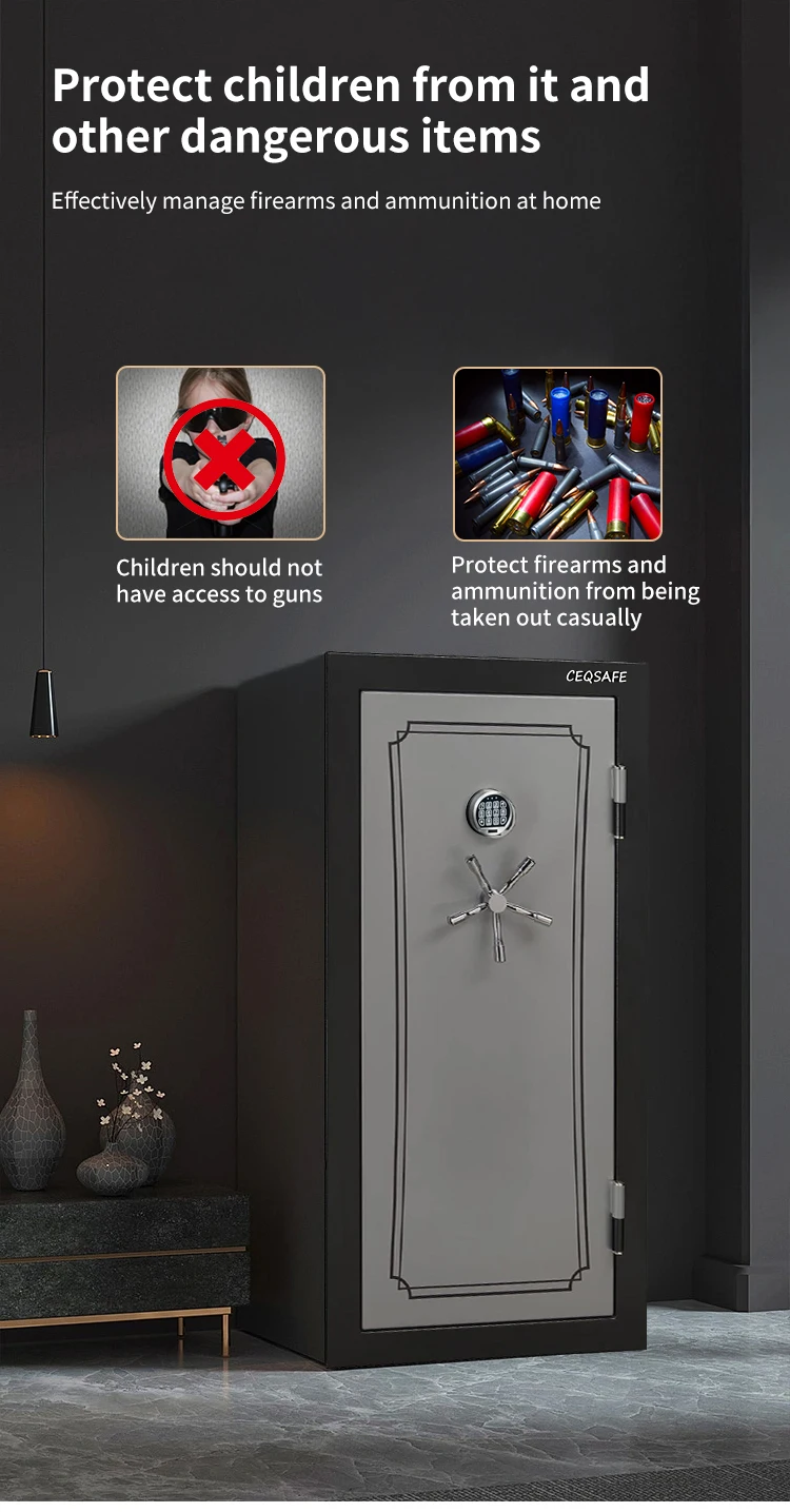 CEQSAFE Top Quality Digital Fireproof Gun Safe Box with Lagard Combination Lock supplier