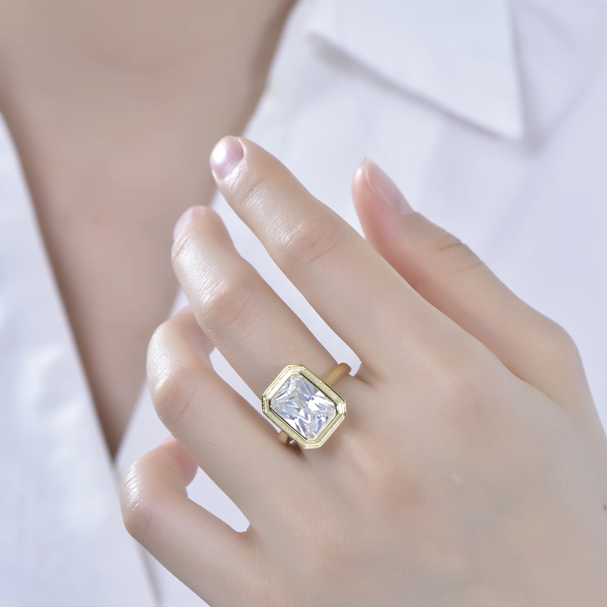 2021 custom men wedding rings jewelry14K gold plated rings for women 925 sterling silver engagement gold diamond wedding rings