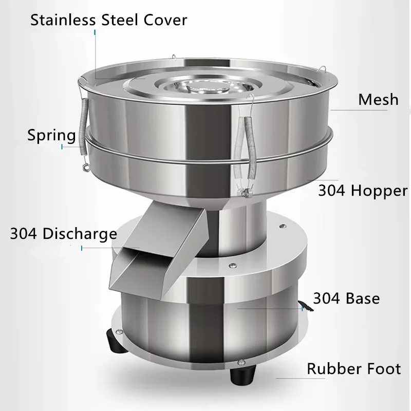 KFC Silent Vibrating Screening Machine Breading Table Flour Filter Sieve Shaker Equipment for Fried Chicken