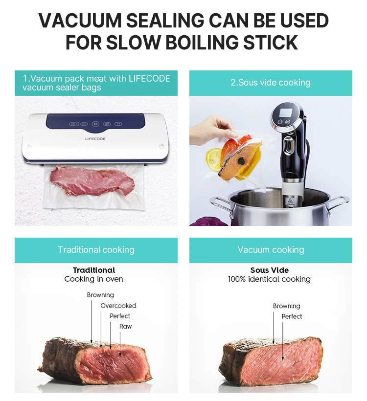 Dry/moist Vacuum Sealer Machine With 5in1 Easy Options For Sous Vide