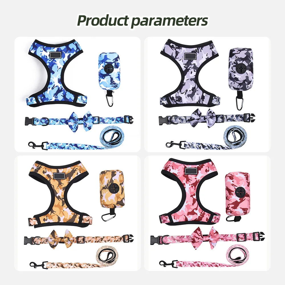 Wholesale Soft Dog Harness Adjustable Small Dog Harness and Leash Set - product detail 3