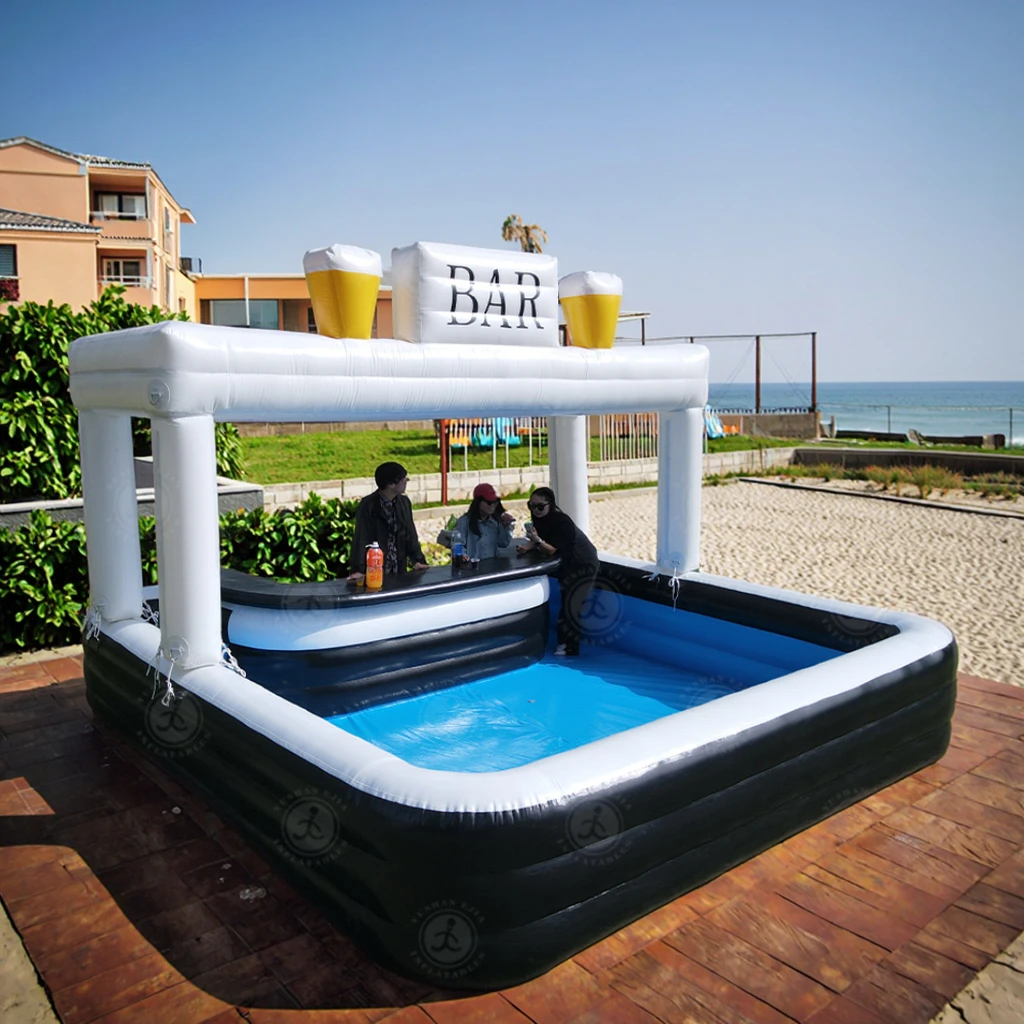 New Design Water Swimming Pool Bar Superior Design Giant Home Backyard Inflatable Bar Pool for Adults