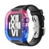 butterfly buckle-purple blue gradient case-black strap