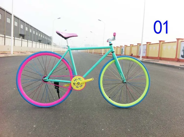 Cheap Classic Complete Frameset Fixed Gear Bikes Celt Integrated Wheelset Fixie Rear Wheel Bicycle Fixie Gear Bike