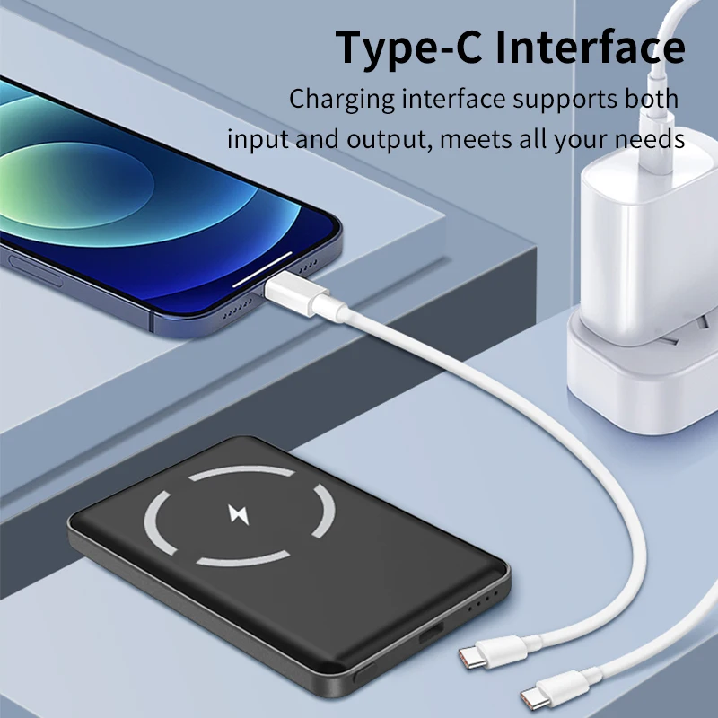N3 Mini Magnetic Wireless Power Bank 5000mah 10000mah Magnet Super Slim Thin Powerbank Inalambrico Portable Charger for iPhone
