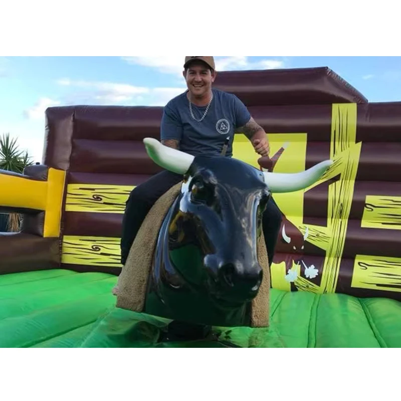 Outdoor Inflatable Interactive Games Mechanical Bucking Bull Rodeo Bull for Carnival