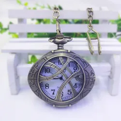 Винтажные бронзовые круглые кварцевые карманные