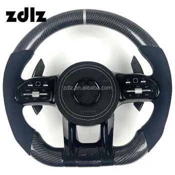 Custom Car Steering Wheel Upgrade Fit for Mercedes Benz AMG W204 W205 cls  w218 Real Carbon Fiber Steering Wheel