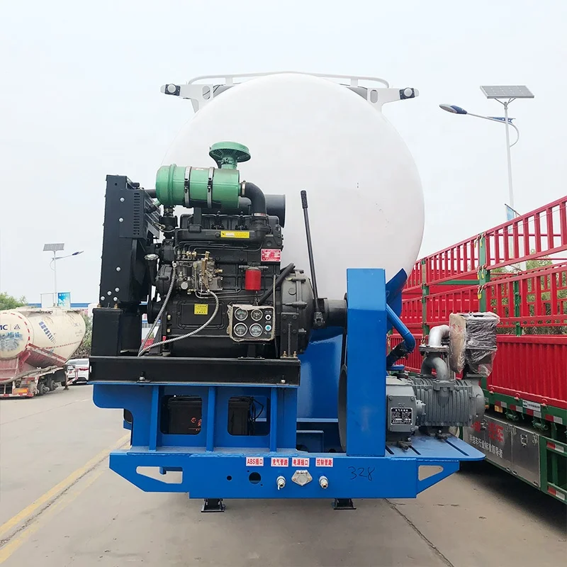 2 Axle 30t Bulk Cement Silo Truck Powder Material Tanker Semi Trailer for Sale Malaysia
