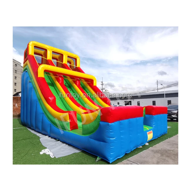 Pirate Ship Theme Inflatable Dry Slide Double Lane Inflatable Bouncer ...