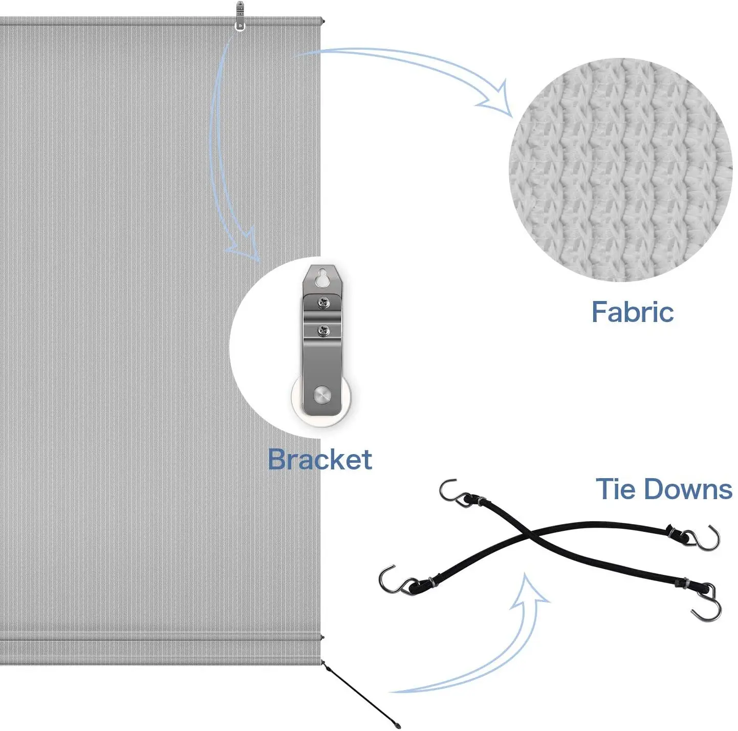 Роликовые жалюзи с электроприводом для использования на открытом воздухе, тяжелые, ветронепроницаемые и водонепроницаемые наружные жалюзи на рельсах
