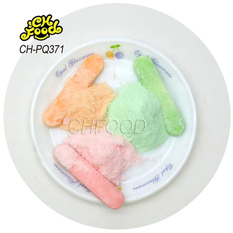 Wholesale and OEM 2in1 Fruity Stick Tablet Hard Candy Dip Sour Powder Candy Sweets China Supplier Halal Candy Snack Children's