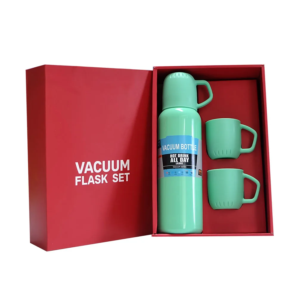 Custom 2023 New Double Wall Stainless Steel Vacuum Flask Thermos Mug Gift  Set