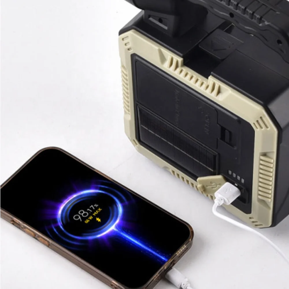 COB LED Search Light With Tools Set Solar Charging LED Work Light with Tool Kit Emergence Flash Portable LED Light