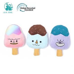 Manufacturer Wholesale Custom Available Multiple Choice Ice Cream Chew Squeaky Plush Dog Toy