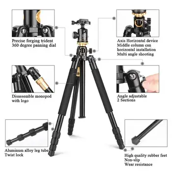 QZSD- Q999H Multifunction Aluminium Horizontal Camera Tripod Monopod with Ball Head for DV DSLR detail image