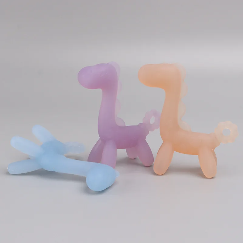 Oem Manufacturers Custom Geometric Rubber Toys Can Chew Food Grade Baby Teething Toys Children Silicone Baby Teeth