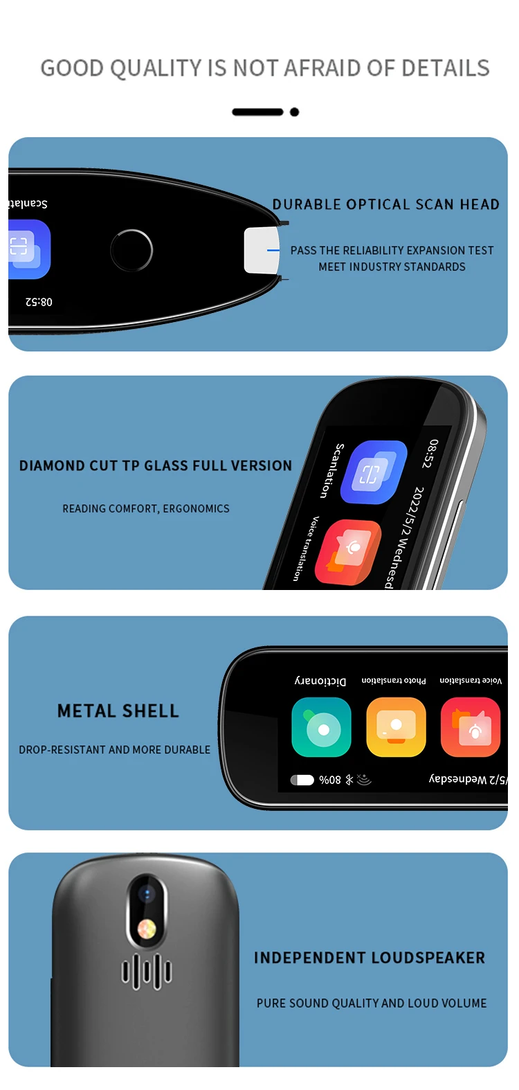 Portable Multiple Language Electronic English Dictionary Instant Voice
