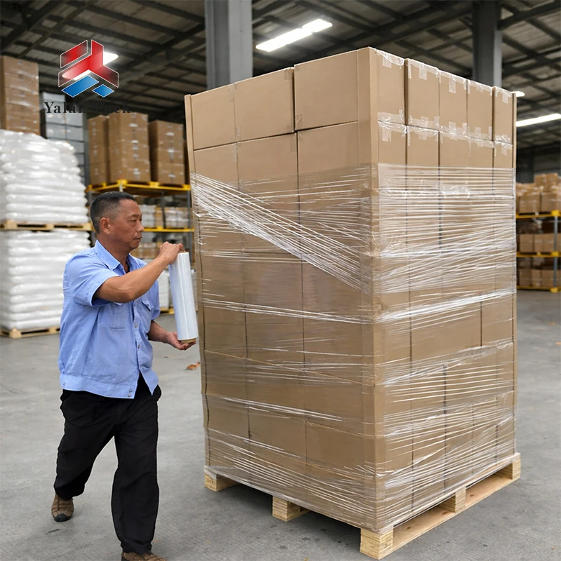 Yalan Pack Factory Price Pallet Plastic Soft Packaging Film Lldpe Casting Transparent Package Carton Stretch Film Moisture Proof